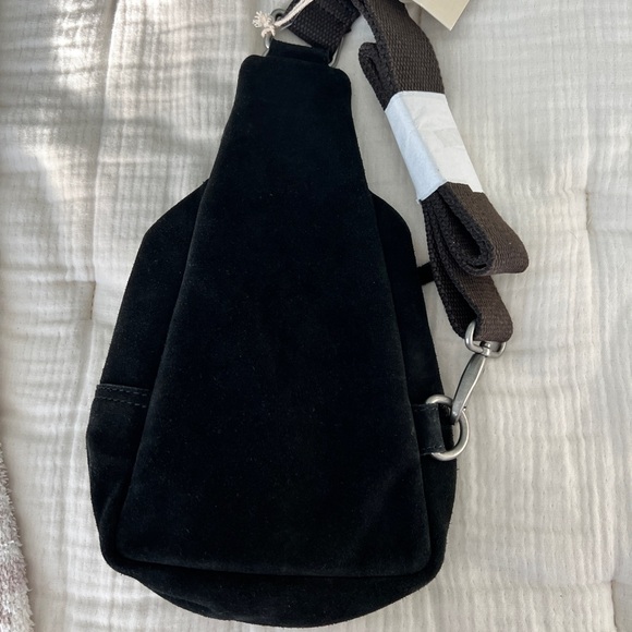 Free People Black Suede Crossbody Bag - Picture 3 of 4